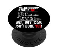 Project Car Relationship Status Funny Garage Humor Mechanic PopSockets Adhesive PopGrip