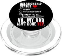 Project Car Relationship Status Funny Garage Humor Mechanic PopSockets PopGrip for MagSafe