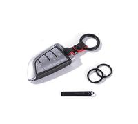 project-cb Keychain ×1,Keyring ×2,Short Strap for Car Key,Holding ID Card Holder,Stylish and Durable,for Men and Women (Black-Red)