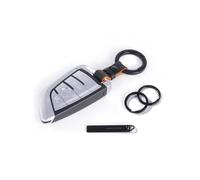 project-cb Keychain ×1,Keyring ×2,Short Strap for Car Key,Holding ID Card Holder,Stylish and Durable,for Men and Women (Black-Orange)