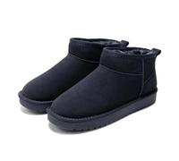 Project Cloud 100% Genuine Leather Ankle Boots for Women - Water Resistant with Memory Foam Insole Winter Boots for Women - Trending Shoes & Comfortable Women's Ankle Boots (Hippy), Navy Suede, 5.5 UK