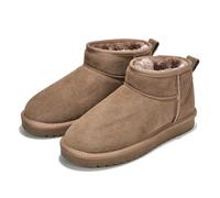 Project Cloud 100% Genuine Leather Ankle Boots for Women - Water Resistant with Memory Foam Insole Winter Boots for Women - Trending Shoes & Comfortable Women's Ankle Boots (Hippy), Mushroom Suede, 10