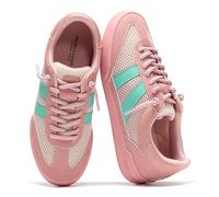 Project Cloud 100% Genuine Leather Casual Sneakers for Women - Memory Foam Insoles - Womens Shoes & Lightweight Women's Fashion Sneakers - Slip On Shoes for Women Footwear (Verdy), Pink, 6 UK