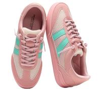 Project Cloud 100% Genuine Leather Casual Sneakers for Women - Memory Foam Insoles - Womens Shoes & Lightweight Women's Fashion Sneakers - Slip On Shoes for Women Footwear (Verdy), Pink, 7 UK