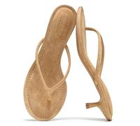 Project Cloud 100% Genuine Leather Fashion Kitten Heels for Women (Mango