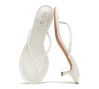 Project Cloud 100% Genuine Leather Fashion Kitten Heels for Women (Mango), White, 7 UK