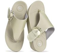 Project Cloud 100% Genuine Leather Flat Sandals for Women 2026 Comfortable Beach Essentials Womens Sandals Memory Foam Vacation Essentials Slides for Women Footwear (ARLEE BUCKLE), Nude Leather, 3 UK