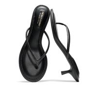 Project Cloud 100% Genuine Leather Platform Sandals For Women - Memory Foam Insole Slip Resistant Womens Sandals - Stylish Women Footwear (Mango), Black, 6 UK