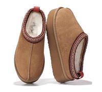 Project Cloud 100% Genuine Leather Platform Slippers for Women - Soft Memory Foam Womens Slippers & Supportive Clogs for Women 2026 - Cozy, Stylish Everyday Footwear (Sayre), Chestnut, 3 UK