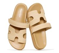 Project Cloud 100% Genuine Leather Sandals for Women Footwear - Stylish Womens Sandals with Plush & Soft Insole - Non-Slip and Water-Resistant Beach Sandals Slides for Women (Mayvy), Raffia, 4 UK