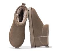 Project Cloud 100% Genuine Leather Womens Boots Fur-Lined Ankle Boots Women | Water Resistant Memory Foam Insole Comfortable Fall Shoes - Casual Footwear Outdoor Boots for Women - Cold Weather Essentials