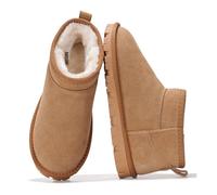 Project Cloud 100% Genuine Leather Womens Boots Fur-Lined Ankle Boots Women | Water Resistant Memory Foam Insole Comfortable Fall Shoes - Casual Footwear Outdoor Boots for Women - Cold Weather Essentials