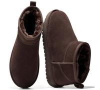 Project Cloud Genuine Leather Ankle Boots for Women - Water Resistant with Memory Foam Insole Winter Boots - Trending Shoes & Comfortable Women's Ankle Boots (Hippy), Bitter Chocolate Suede, 8 UK