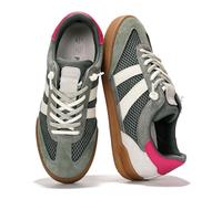 Project Cloud Genuine Leather Casual Sneakers for Women - Memory Foam Insoles Lace-Up Womens Shoes & Lightweight Women's Fashion Sneakers - Non-Slip Shoes for Women Footwear (Verdict), Olive Suede, 4