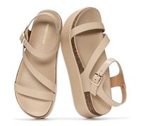 Project Cloud Genuine Leather Flat Sandals Women 2025 Beach Essentials Womens Sandals Memory Foam Vacation Essentials Slides for Women Footwear (Mellow), Nude, 3 UK