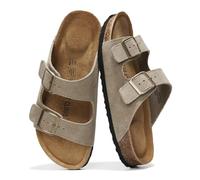 Project Cloud Genuine Leather Flat Sandals Women 2025 Beach Essentials Womens Sandals Memory Foam Vacation Essentials Slides for Women Footwear (Venita), Taupe Suede, 5.5 UK Wide