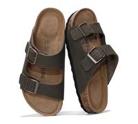 Project Cloud Genuine Leather Flat Sandals Women 2025 Beach Essentials Womens Sandals Memory Foam Vacation Essentials Slides for Women Footwear (Venita), Olive, 7 UK