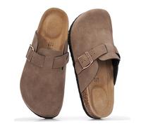 Project Cloud Genuine Leather Footbed Clogs for Women - Memory Foam Arch Support Slippers for Women - Trendy Slip-ons Women's Mules & Clogs Sandals (Benton), Brown Sugar Leather, 7 UK