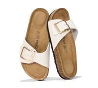 Project Cloud Genuine Leather Sandals Women Dressy Summer Beach Essentials - Flip Flops & Slides with Memory Foam Insole Womens Sandals Comfortable Footwear, Ivory, 5 UK