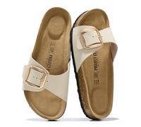 Project Cloud Genuine Leather Sandals Women Dressy Summer Beach Essentials - Flip Flops & Slides with Memory Foam Insole Womens Sandals Comfortable Footwear, Cream, 7 UK