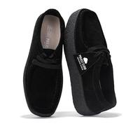 Project Cloud Genuine Leather Womens Shoes - Memory Foam Insole Oxford Shoes for Women Footwear - Lightweight Anti-Slip Sole Casual Work Loafers with Lace (WALLYCHUNKY), Black Suede, 3 UK