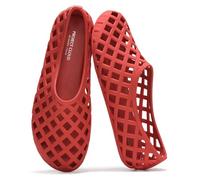 Project Cloud Jelly Shoes Women - Lightweight & Water-Resistant Women's Flats Sandals - Non Slip Womens Shoes - Perfect Summer Jelly Flats for Women 2026 (Jellz), Red, 5.5 UK