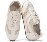 Project Cloud Leather Barefoot Shoes Women - Memory Foam Lace-Up Womens Sneakers - Lightweight & Non Slip Womens Shoes Casual - All-Day Women's Fashion Sneakers for 2025 (Tiger), Natural Raffia, 5 UK