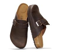Project Cloud Men's BrooklynClog | Memory Foam Insole Arch Support, Natural Cork Footbed Mens Clogs Fall Shoes for Men, Water-Resistant Mules Mens Slippers