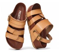 Project Cloud Platform Sandals Women - Strappy Wedges with Comfortable Plush & Soft Insole - Lightweight & Non Slip Platform Sandals for Women 2026 (Proud), Dune, 6 UK