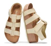 Project Cloud Platform Sandals Women - Strappy Wedges with Comfortable Plush & Soft Insole - Lightweight & Non Slip Platform Sandals for Women 2026, Cloud, 7.5 UK