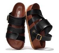 Project Cloud Platform Sandals Women - Strappy Wedges with Comfortable Plush & Soft Insole - Lightweight & Non Slip Platform Sandals for Women 2026 (Proud), Black, 5 UK