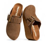 Project Cloud Platform Womens Clogs - with Memory Foam Insole Heeled Wedges - Stylish and Comfortable Women Footwear - Lightweight Women Wedges 2026 (Fiona), Mushroom Recycled Suede, 7 UK