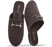 Project Cloud Slippers for Women - Memory Foam Support and Trendy Slip-ons Women's Slipper (CASSIDY), Chocolate Suede, 4 UK