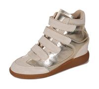 Project Cloud Sneakers for Women - Lace-Up Shoes for Women Trendy Women Sneakers with Memory Foam Insole Women's Fashion Sneakers Non-Slip Womens Shoes (Marant), Gold, 6 UK