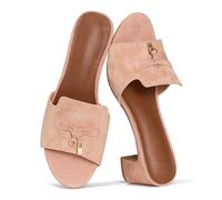 Project Cloud Wedge Platform Sandals For Women 2025 - Memory Foam Insole & Cork Footbed Platform Heel Slides for Women Footwear - Beach Essential Womens Sandals (Monaco), Cherry Blossom Suede, 6 UK