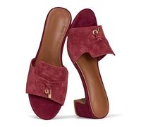 Project Cloud Wedge Platform Sandals For Women 2025 - Memory Foam Insole & Cork Footbed Platform Heel Slides for Women Footwear - Beach Essential Womens Sandals (Monaco), Sangrias Suede, 7 UK