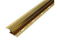 Project DIY® Aluminium Carpet to Laminate Threshold Bar | Transition Strip - 900mm x 27mm Z-Edge Cover Strip | Carpet to Tile, Wood or Laminate | Silver & Gold Variants (Gold)