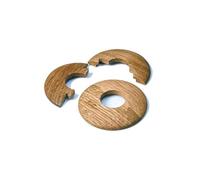 Project DIY® Solid Oak Pipe Covers 2 Pack - Wooden Radiator Collars - Durable, Natural, and Easy Clip Design - Sleek 6mm Thickness Design - 47mm Width - 16mm Internal Diameter (Lacquered Oak)