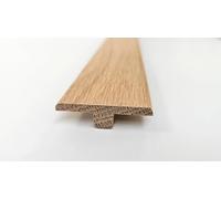 Project DIY® Solid Oak T-Profile Threshold Bar | 50x15mm Oak Transition Profile for Flooring | Covers Expansion Gaps | 0.9m Length | Height Adjustable 14mm-18mm (Unfinished (No Oil Finish)