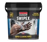 Project DIY® | Soudal Swipex Mega Bucket - 300 Heavy-Duty Cleaning Wipes | Removes Adhesive, Sealant, Oil, PU-foam, Paint & More | Trade & DIY Hands, Tools & Surface Wipes