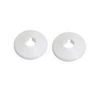 Project DIY® | Talon Pipe Collars/Covers | Snap-On Pipe Covers for Plumbing | Neat Finish for Radiator & Floor Pipes | Multiple Sizes & Colours | Easy Fit | UK Made | Pack of 2 (White, 15mm)