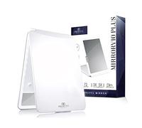 Project E Beauty Mirrorvio Plus LED Travel Mirror Vanity Mirror with 3 LED Light Modes | Makeup Mirror with 1x 3x 5x Magnification | Built-in sensors with Dimmable Light | Rechargeable & Foldable
