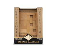 Project Genius Caesar's Calendar Wood Puzzle-A-Day Challenge, 365+ Solutions, Brainteaser Gift for Adults and Kids 8+, True Genius Office Desk Calendar Inspired by Roman Artifact
