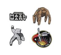 Project Hail Mary Enamel Pins Set - 3Pcs Sci-Fi Book Collectible Badges, Amaze Quote & Spaceship Lapel Pins for Fans, 1 inches, Enamel, no gemstone