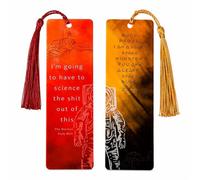 Project Hail Mary & Martian Bookmark Set, Acrylic Sci-Fi Tassel Markers | Acrylic Bookmarks with Humorous Cat Designs, Cute Reading Accessories for Students, Readers, Cat Lovers and Bookworm Gifts