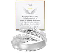 Project Hope Rings,The Feather From An Angel Ring,Handcrafted 925 Sterling Silver Angel Ring,Tarnish-Free & Hypoallergenic-Thoughtful Memorial Gift Idea for Men & Women (Sterling Silver, Adjustable)