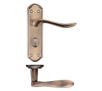 Project Lincoln Lever on Bathroom Backplate - 180mm x 48mm - Florentine Bronze