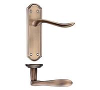 Project Lincoln Lever on Latch Backplate - 180mm x 48mm - Florentine Bronze