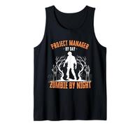 Project Manager by Day Zombie by Night Fun Halloween Creepy Tank Top