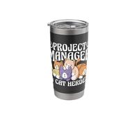 Project Manager & Cat Herder Lean Kanban Project Management Stainless Steel Insulated Tumbler